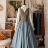 Autumn Winter Lolita Women's Y2K Half Skirt Elegant CLA Slim Fit Classical Simple Long Skirt Versatile