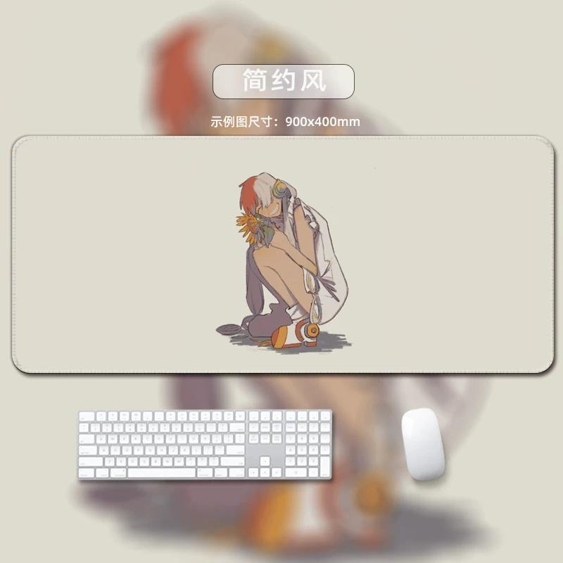 One Piece Leather Mouse Pad  Oversized Small Office Gaming Keyboard Pad Desk Pad Bristle Bracelet  Monkey D. Luffy  Roronoa Zoro  Decorative Desk Mat