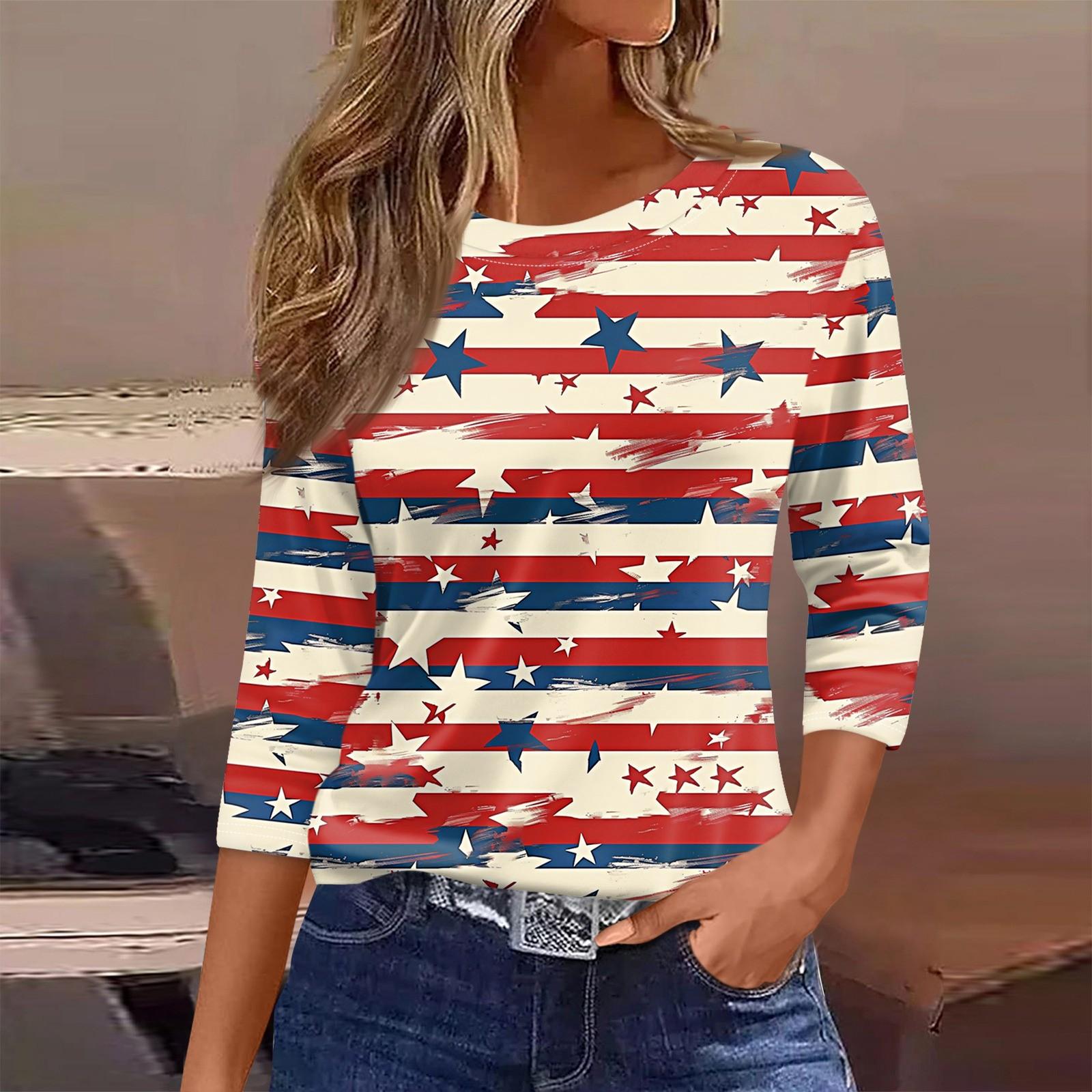 

Женская футболка с принтом, рукав 3/4, повседневная мода, базовый круглый вырез, обычный топ XL