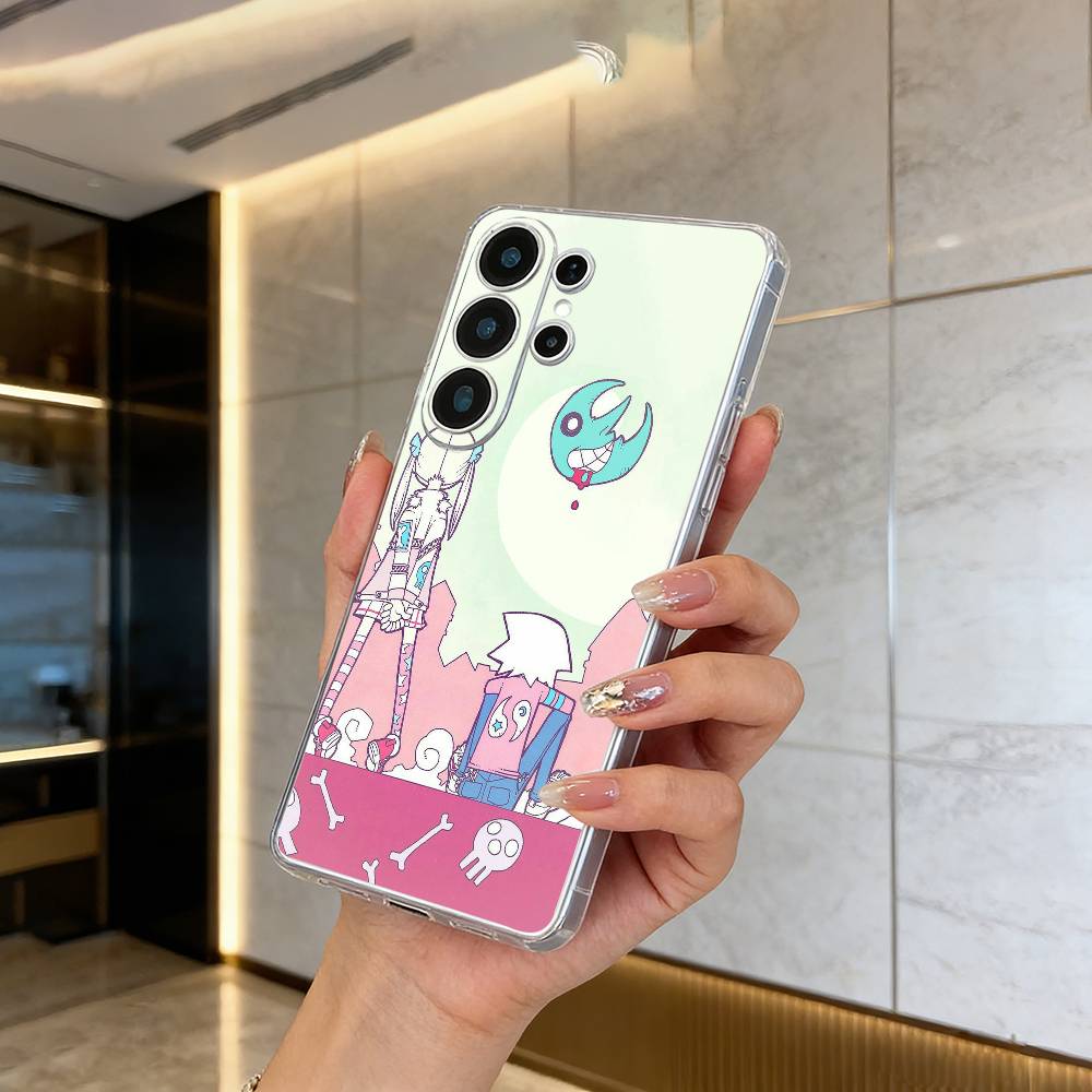 Anime-S-Soul -E-Eater Clear Soft Silicone Phone Case forSamsung S25, S24, S21, S22, S23, S30, Ultra, S20, Plus
