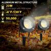 Cross 20W Waterproof LED Outdoor Landscape Spotlight with Plug for Garden, Courtyard, Lawn, and Tree Lighting