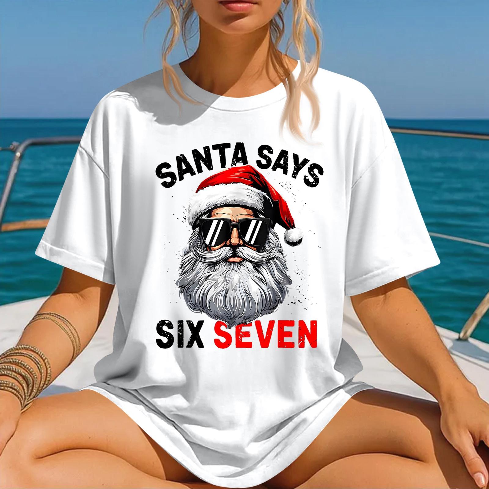 

Жіноча модна футболка з принтом і круглим вирізом з короткими рукавами S білий