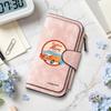 Retro Travel Pattern Purse Fashion Casual Long Wallet Portable Card Holder