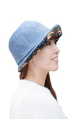 Pălărie de damă William Morris Breton UV Față Mică Fabricat de Ziua de Naștere [creareki], Protecție, Efect, Japonia, Ziua Mamei, Mamă, Cadou, WmkB-1 (albastru)