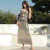 1011 European and American swimwear new colored diamond V-neck glossy pleated one-piece swimsuit suit female explosion 11111