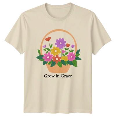 Grow In Grace Unisexs TShirt Spring Floral Mothers Day Gift For Her