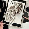 New Silk Silk Scarf Plain Print Square Scarf Women's High-end Simple Shawl White-collar Mulberry Silk Scarf Gift