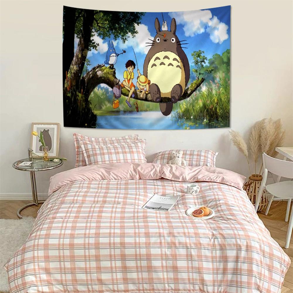 Cartoon My Neighbor Totoro DIY Wall Tapestry For Living Room Home Dorm Decor Wall Art Decor