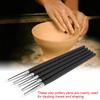 5pcsCelsiusset Silicone Soft Head Clay Pottery Moulding Pen   Craft Tool(black head)