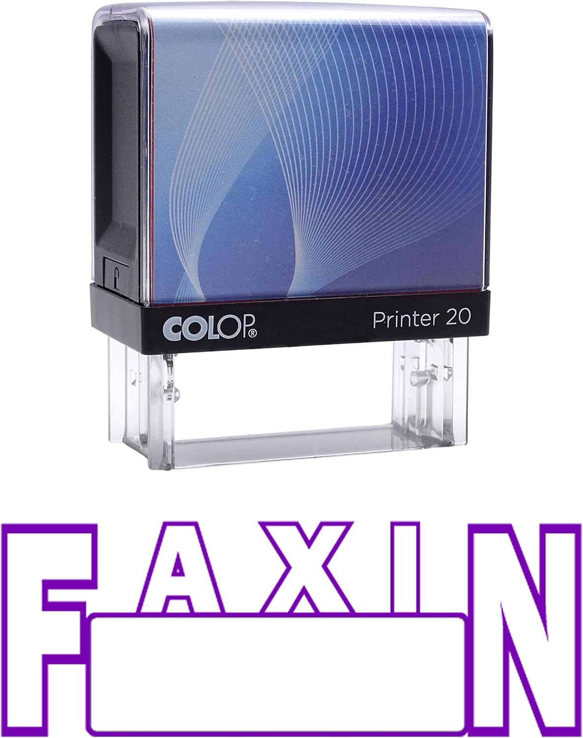 

Printtoo Self Inking Rubber Stamp Custom Colop Office Stationary P20 Mini Stamper 14 mm x 38 m Фіолетовий