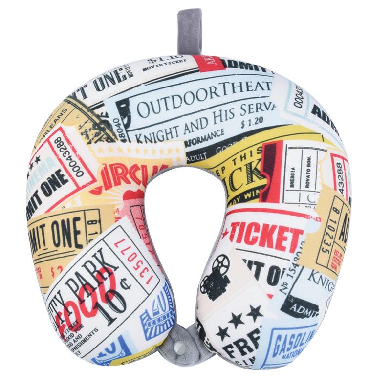 U-Shaped Foam Neck Pillow for Travel, Office Naps, and Car Support