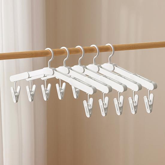 Foldable Travel Hanger with Clothes Hangers Hangers for Cruise Collapsible Space-Saving Clips Portable Vacation Suitcases