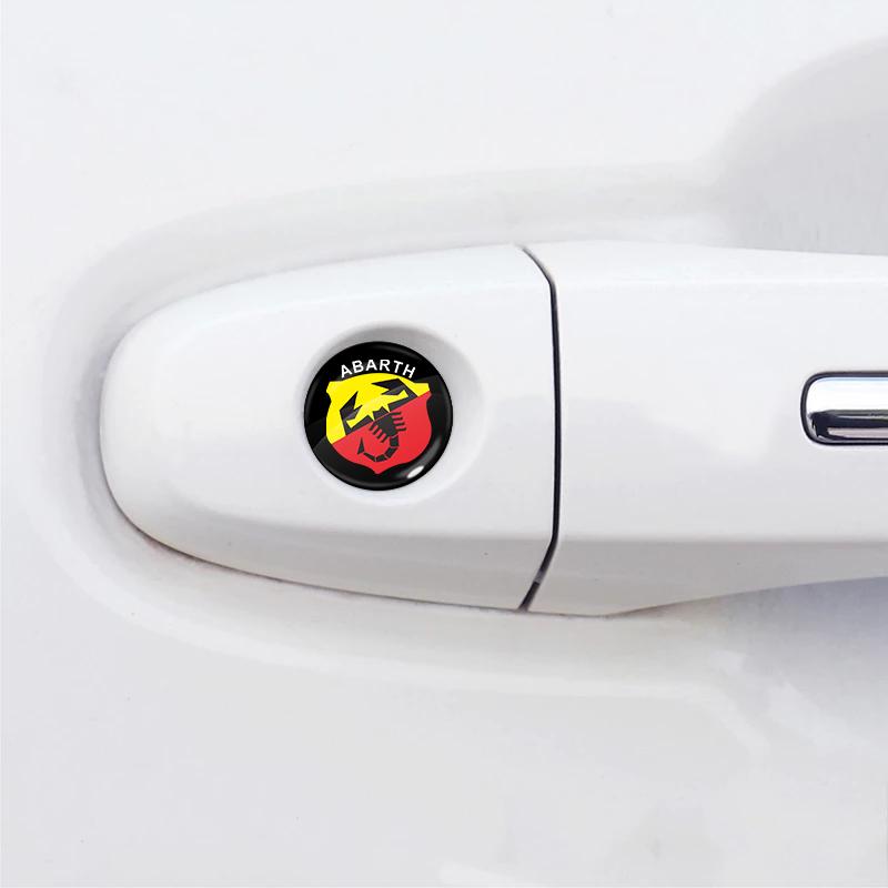 2/4/6 Stück Auto Türschloss Schlüsselloch Aufkleber Auto Schlüssel Aufkleber Emblem für FIAT Abbas Abarth 500 Panda Bravo Punto Tipo Linea Ducato Freemont