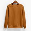 Women's Fashion Casual Round Neck Long Sleeve Fleece-Lined Solid Color Sweatshirt