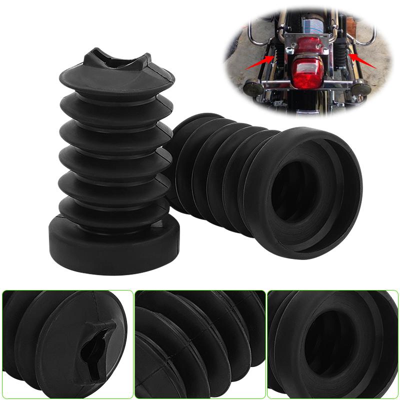 Black Motorcycle Accessories Rear Fork Boots Shock Absorber Covers Protector For Harley Touring FLHR FLHT FLHX FLTRX 1997-2013