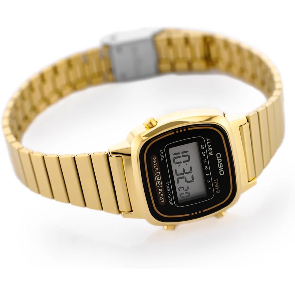 Ladies' Gold Tone Digital Watch Retro Style