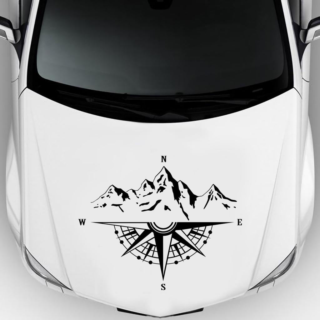 Mountain  Stickers, Decal for Car Hood Auto Body Side Door  Waterproof Stickers, Vinyl Stripe Decal Sticker for Truck