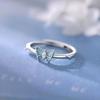 925 Sterling Silver Butterfly Open Ring: Elegant Light Luxury Women's Plain Band for Index Finger