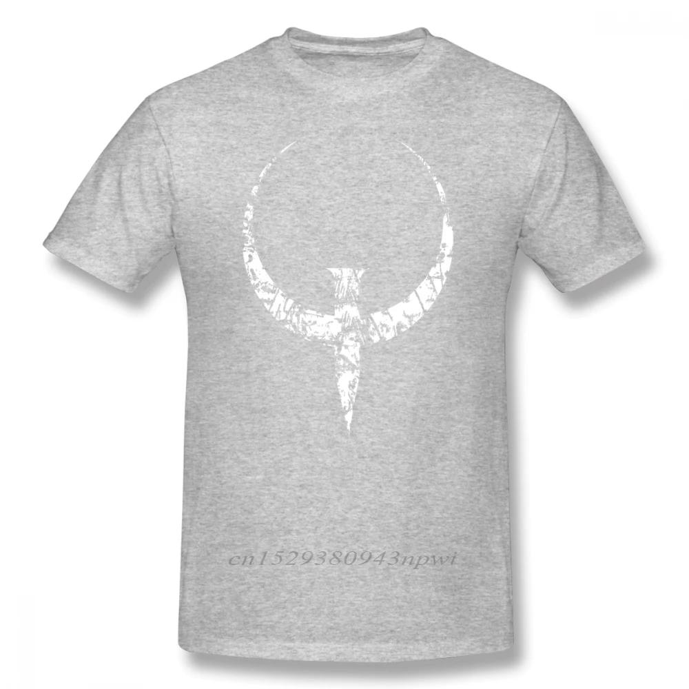 Quake T Shirt Quake White T-Shirt Graphic 100% Cotton Tee Shirt Men Short Sleeve Classic Cute Tshirt