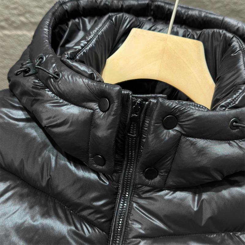 Ärmellose Winterparkas für Herren, Oberteile mit Kapuze, Übergröße, lässige dicke warme schwarze Weste für Herren-Oberbekleidung