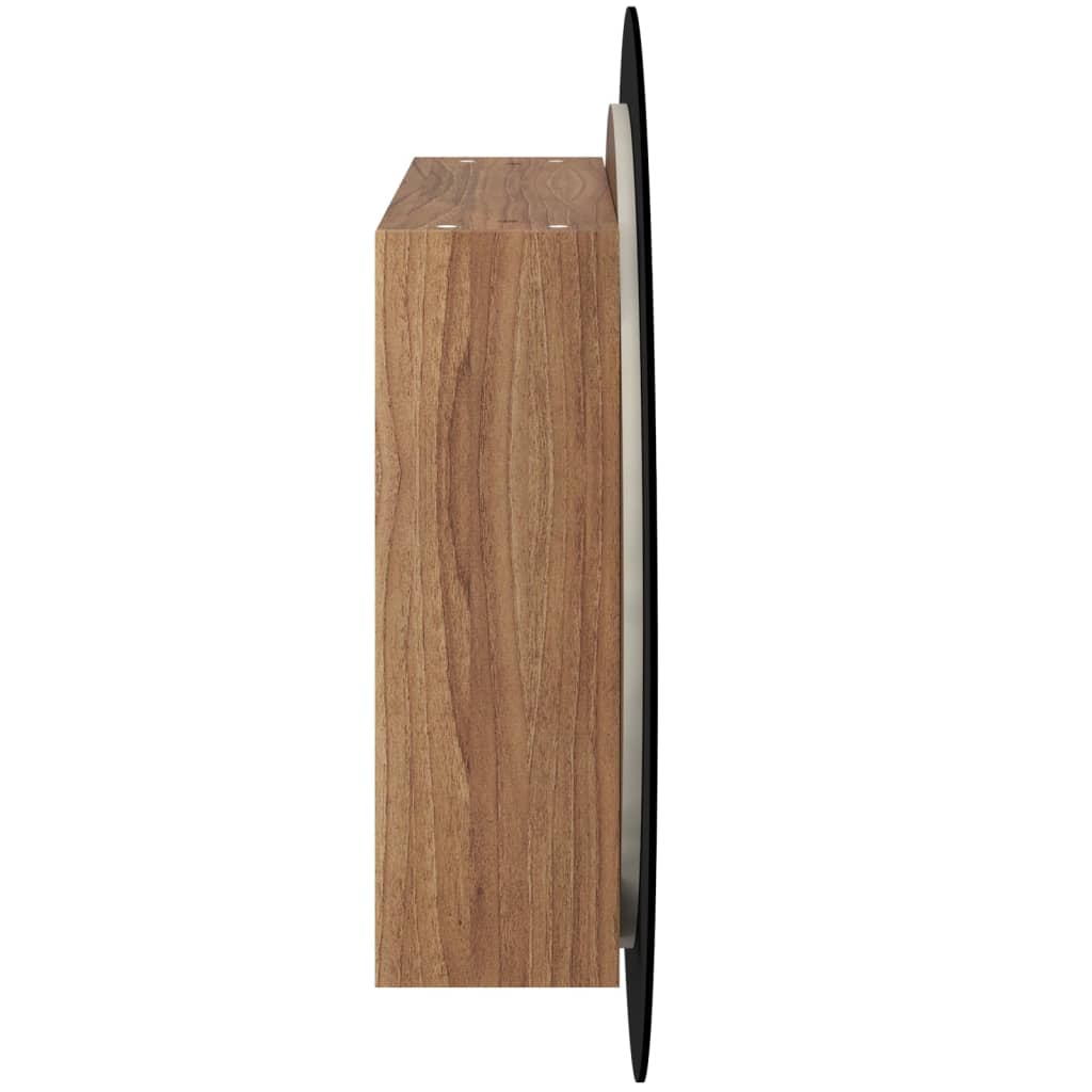 Vidaxl Bathroom Cabinet with Mirror and LED, Oak, 54X54X17.5 Cm