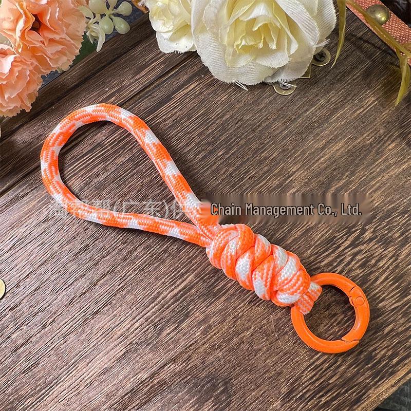 Color-Block Knotted Detachable Phone & Keychain Lanyard