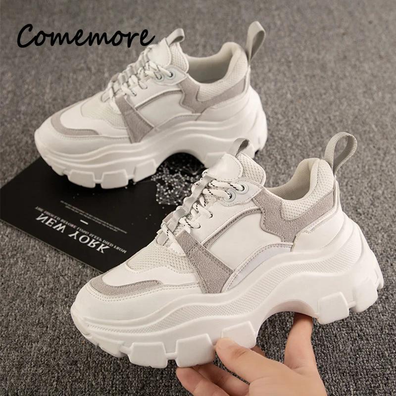 Comemore  Tennis Female Shoe Chunky Women Casual Sneakers  Thick Bottom Platform Fashion Running Women's Sports Shoes