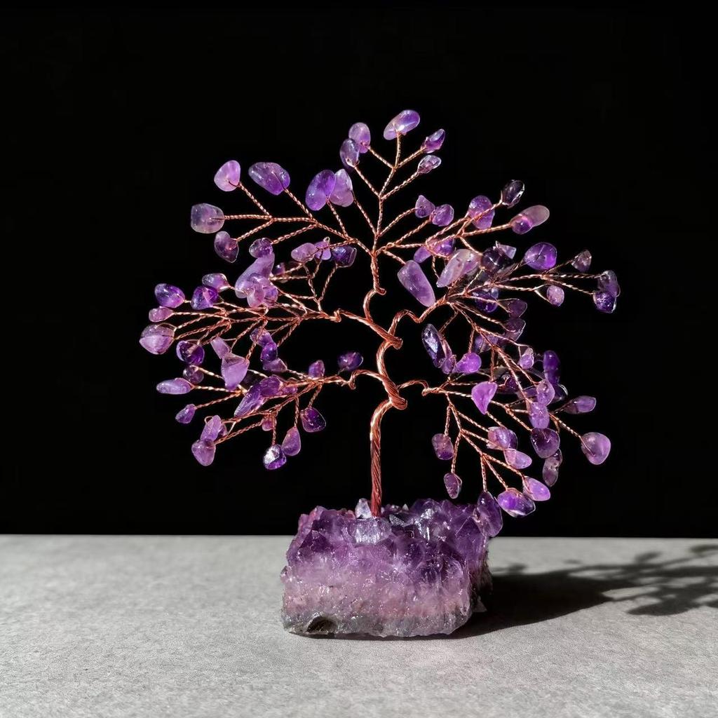 Amethyst Tree on Cluster Base - Ornament & Home Decoration Gift