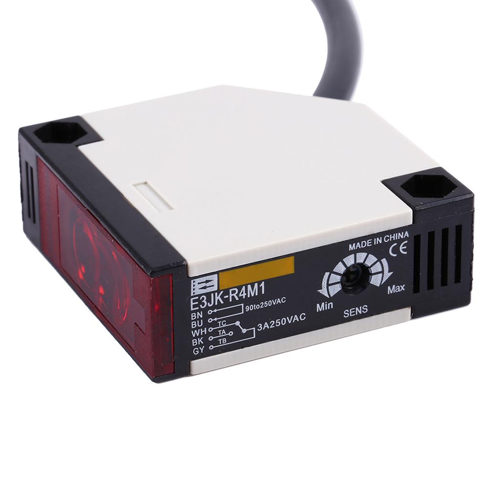 Odbicie lustrzane Fotoelektryczny AC 90-250 V 3 A E3Jk R4M1 Czujnik Przełącznik