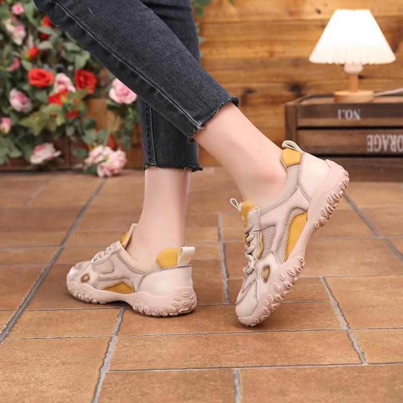 2025 new Forrest Gump shoes women's flat non-slip soft sole soft surface mesh comfortable German training sports and leisure shoes running shoes