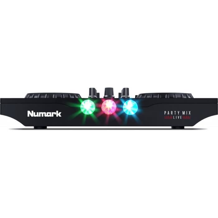 Numark PARTYMIXLIVE - Contrôleur USB DJ 2 voies avec haut-parleurs