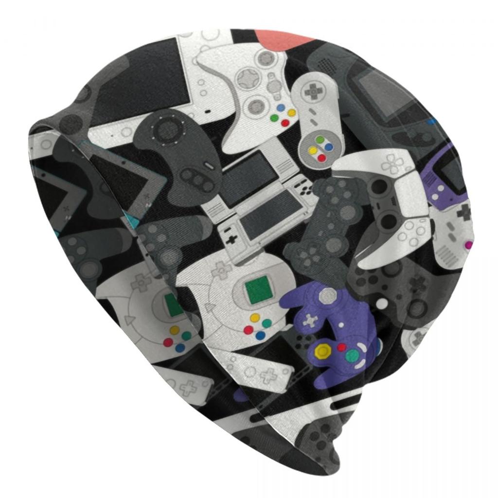 Videospiel-Controller Herzschlag Skullies Beanies Caps für Unisex Frauen Unisex Winter warme Strickmütze Erwachsene Gamer Gaming Bonnet Hüte