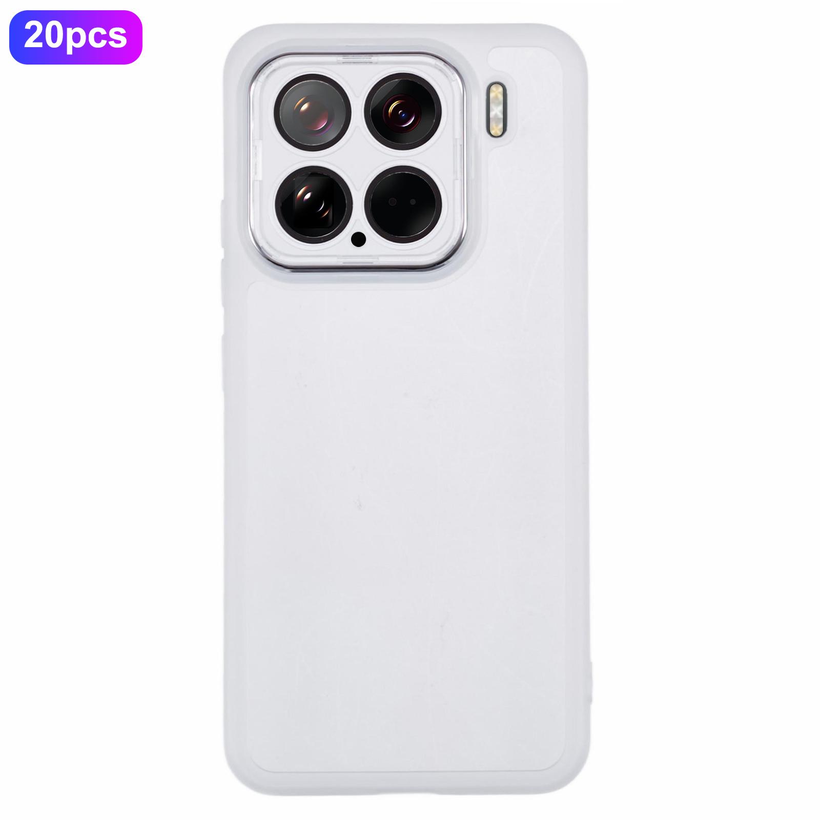 

Bulk Purchasing 20Pcs For Xiaomi 15 Case Electroplated Camera Frame TPU Phone Cover Precise Cutouts Transparent White
