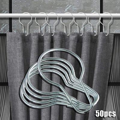 50PCS Metal Gourd Type Practical Curtain Hook Buckle Hanger Shower Curtain Hook