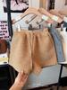 Damen Hohe Taille Plüsch Kordelzug Weites Bein Shorts - Herbst/Winter Vielseitig und Verdicktes Design