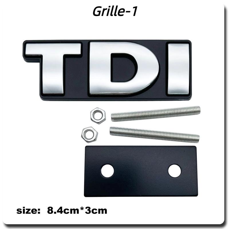 

Металлическая 3D наклейка с шильдиком TDI для Polo Golf R Tiguan CC Passat, логотип на заднюю дверь багажника, решетку радиатора, аксессуары Grille-1