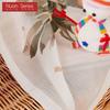 1PC Nuan Series Christmas Style Sheer Curtains Christmas Tree Pattern Printed Tulle for Kitchen Bedroom and Living Room Home Decor