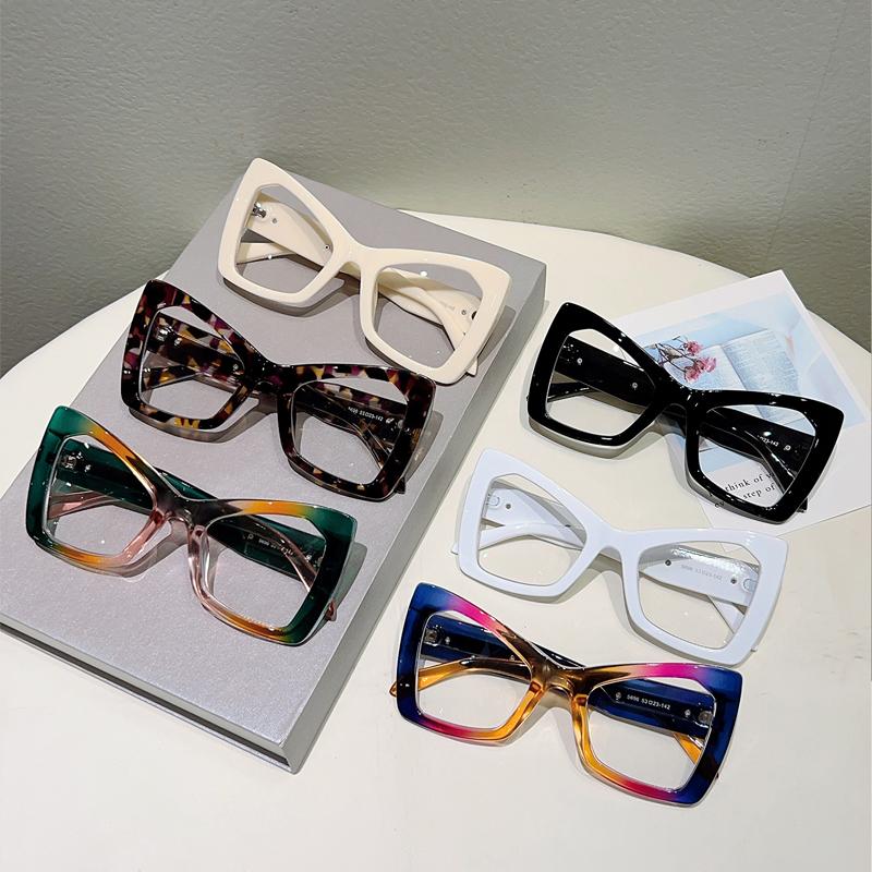 Oversized Butterfly Shaped Glasses Women  New Fashion Blue Light Blocking Optical Frames Cute Candy Color Rim Eyewear