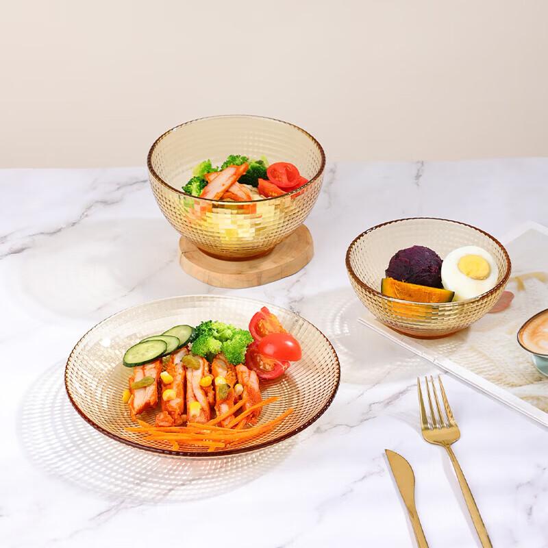 Mountain-Stacked Pearl Treasure Glass 6-Piece Dinnerware Set