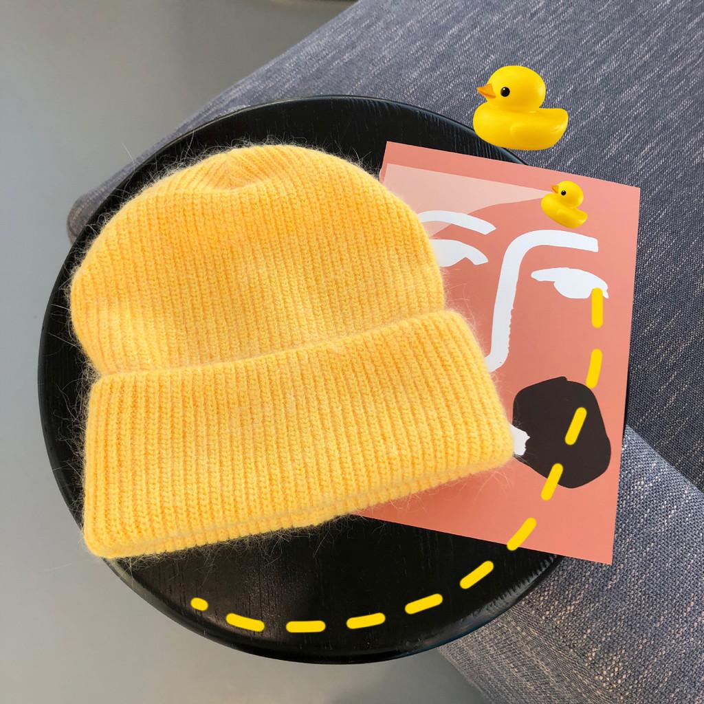 

Hair Soft Rabbit Blend Knit Hat For Women Sweet And Versatile For All Seasons Style D