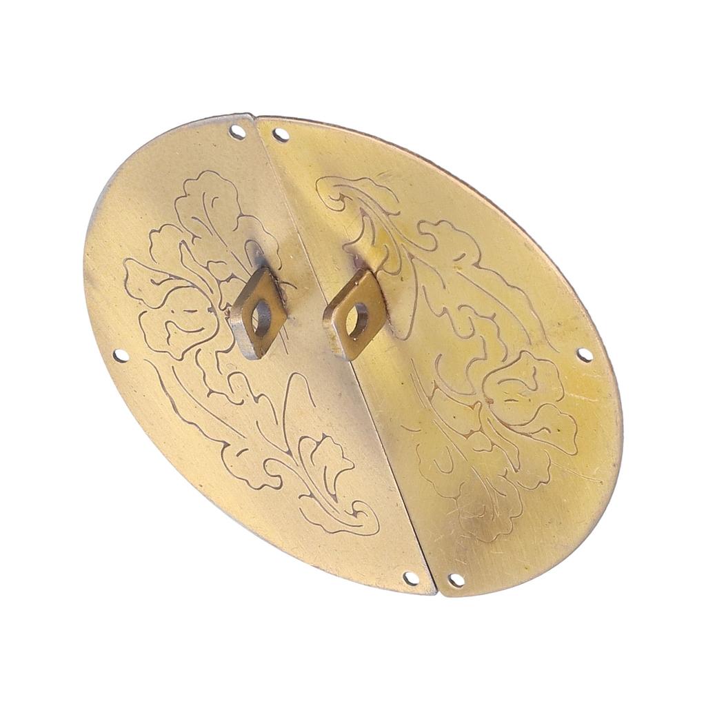 Retro Round Plate Pull Handle Cabinet Wardrobe Double Door Ring Pull for Home Door