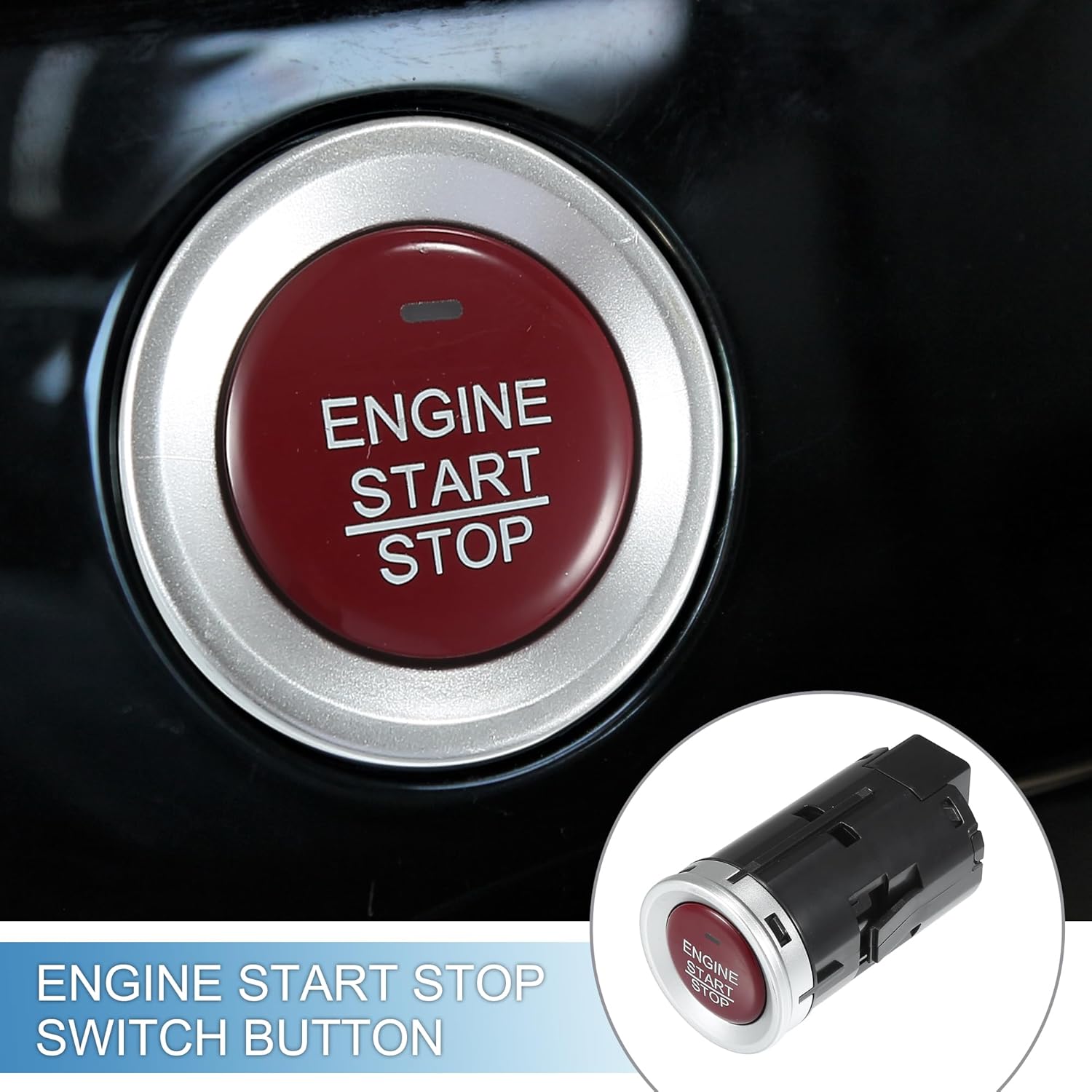

Push Button Starter Switch No.35881T5HH41 Engine Start Stop Switch Button for Honda Fit 2015 2016 2017 2018 Silver Tone