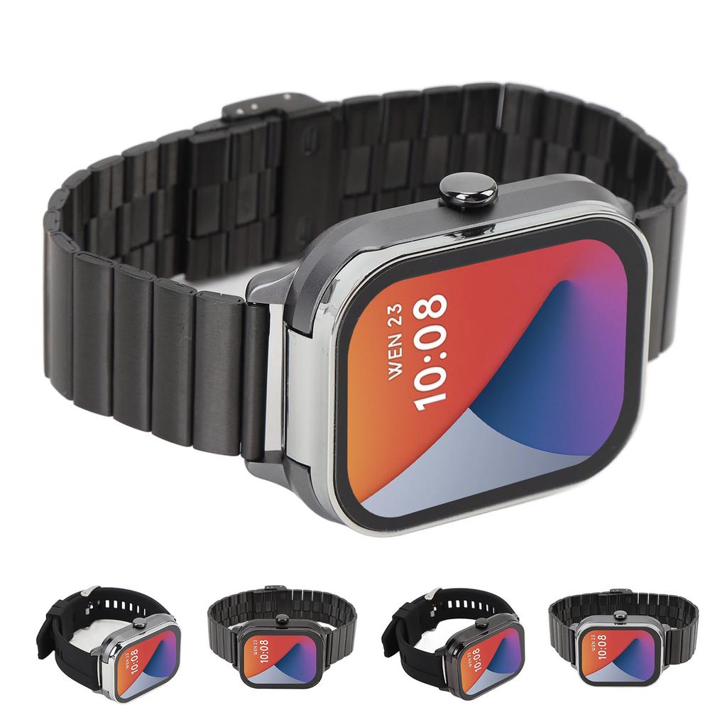 2 In 1 Smart Watch with Earbuds 2.01 Inch TFT Touch Screen Bluetooth Call Music Play Step Count Mult