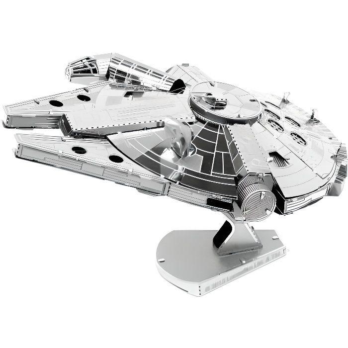 Modello 3D in metallo - Star Wars - Millennium Falcon - Licenza ufficiale - Montaggio senza colla