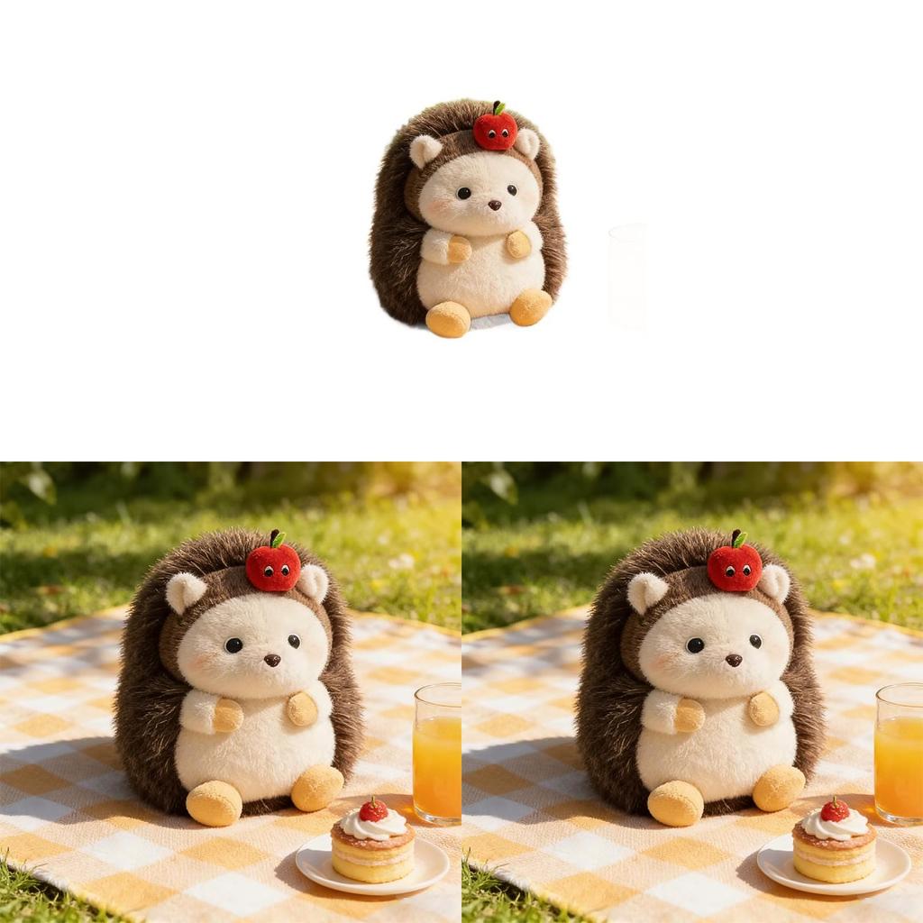 Cartoon Apple Hedgehog Plush Toy For Kids Soft Animal Doll Gift
