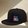 Stay Weird Tie Dye Graphic Snapback Cap Polyester Flat Brim Hip Hop Hat Casual Unisex Adult