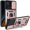 Armored Case for Xiaomi Poco X6 Pro 5G, CamShield Slide, Pink Rose Gold