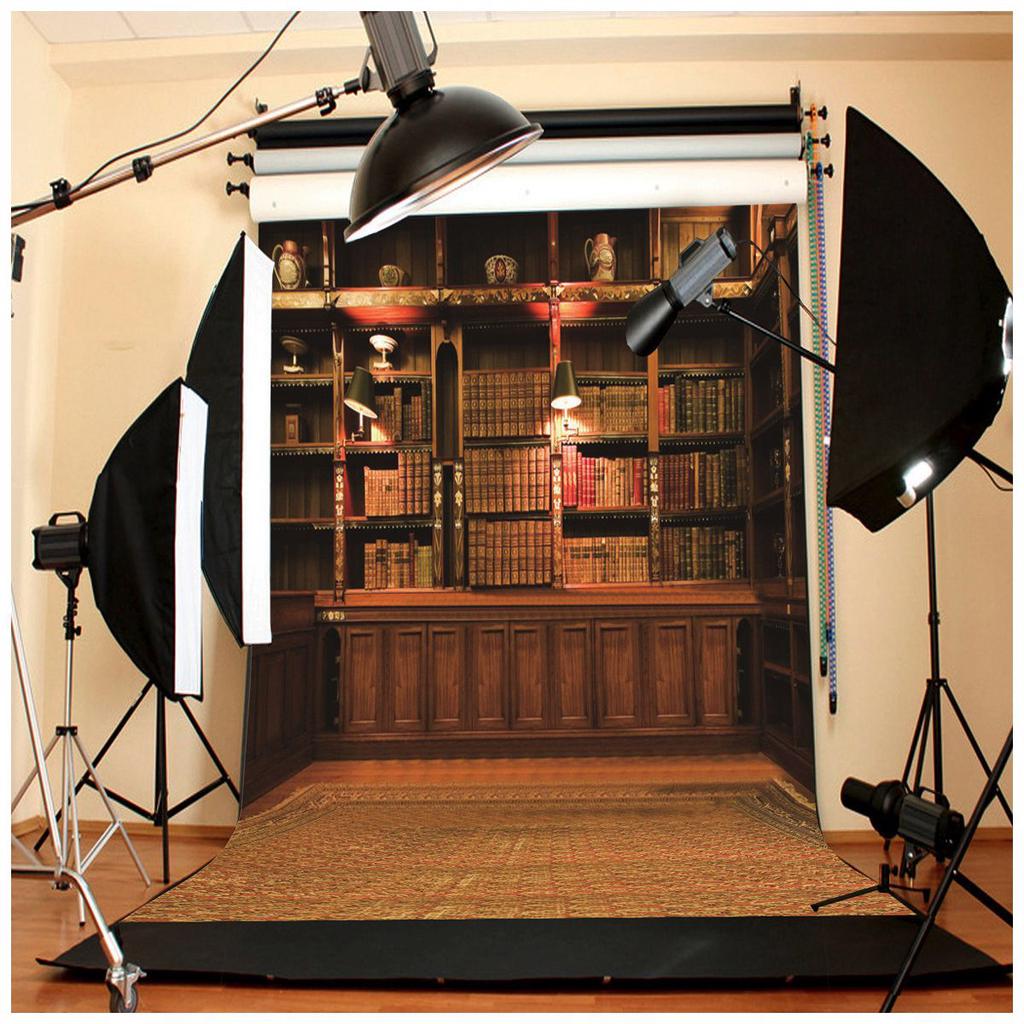 Buy Retro Study Library Books Shelf Photography Photo Background ...
