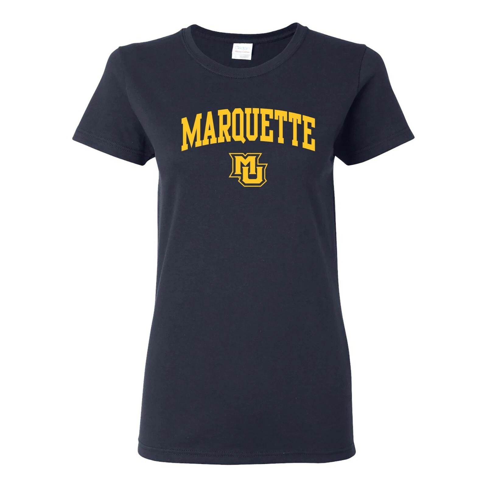 Marquette Golden Eagles Arch Logo Womens T-Shirt - Navy 3XL