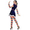Rainbow striped Christmas costumes, Halloween party costumes, drama circus clown CO costumes, stage costumes